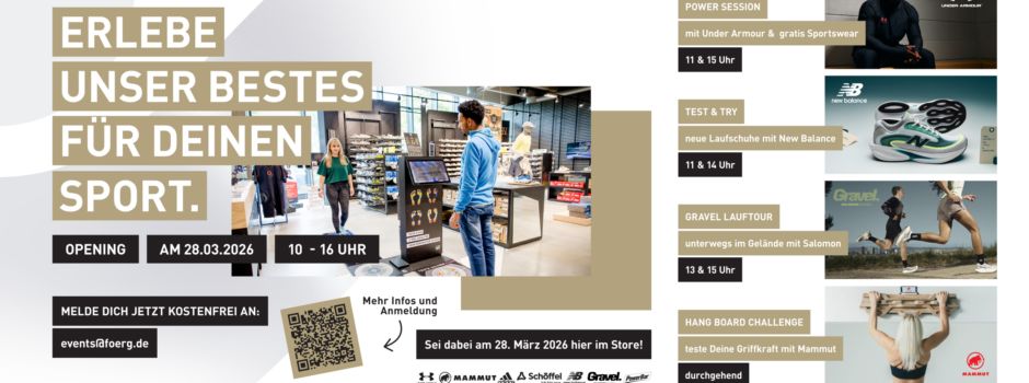 Sport testen, Challenges meistern:  INTERSPORT & Förg feiern Flagship Opening in Friedberg