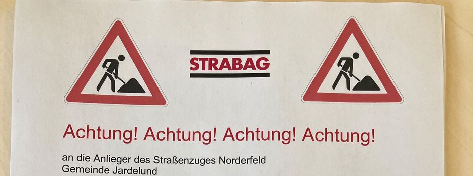 Asphaltierungsarbeiten auf Norderfeld