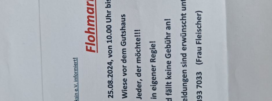 Flohmarkt in Glocksin