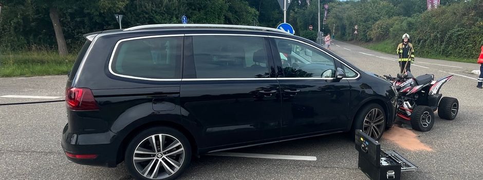 Quad-Fahrer bei Unfall vor „Plopsaland“ in Haßloch schwer verletzt