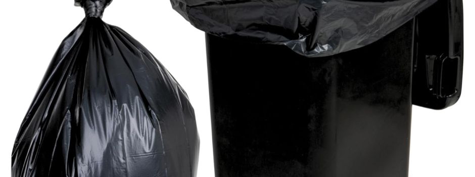 Schwarze Restmülltonne