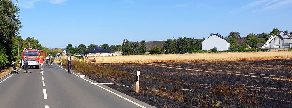 Stockem: Weizenfeld stand in Flammen