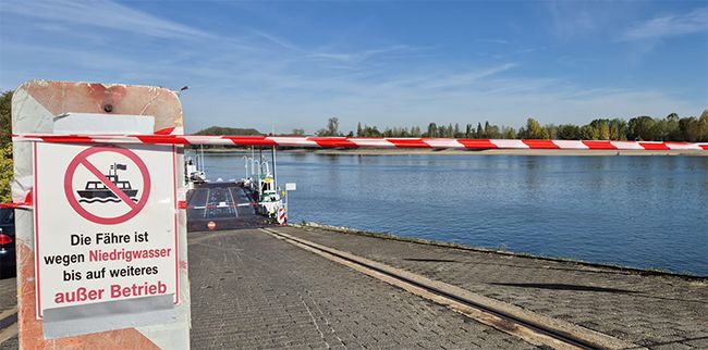 Zwangspause auf dem Fluss: Rheinfähre Landskrone stellt Betrieb ein
