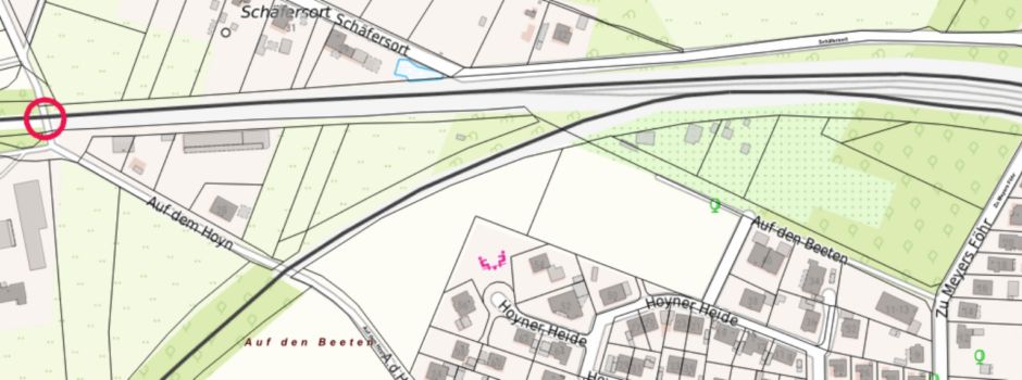 Bahnübergang Auf dem Hoyn gesperrt