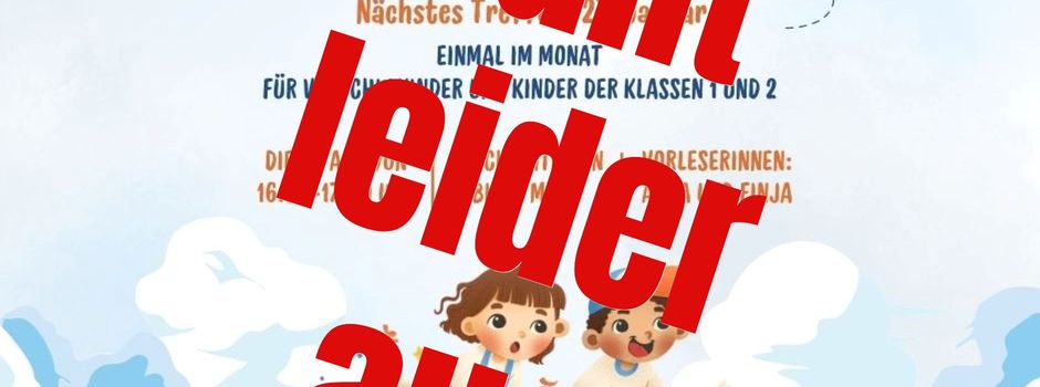 Leseclub-Treffen morgen fällt aus!