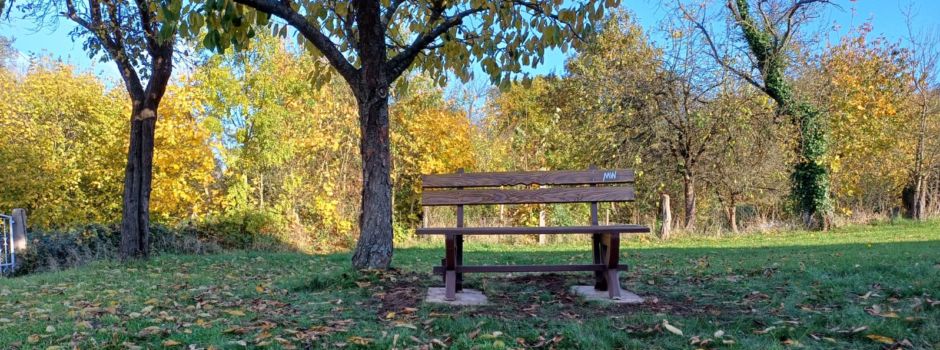 Neue Wanderbank Hopfenhöfe