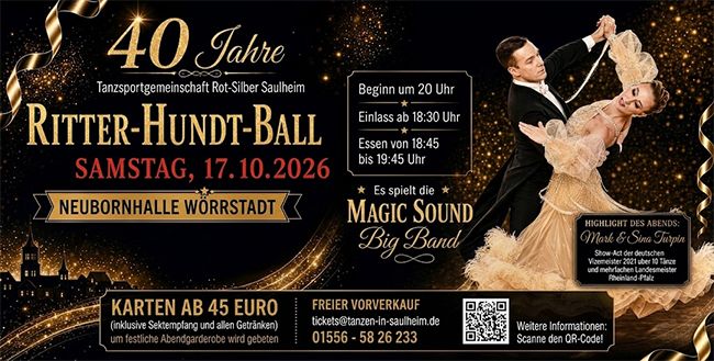 Jubiläumsausgabe in Wörrstadt: Der Ritter-Hundt-Ball 2026