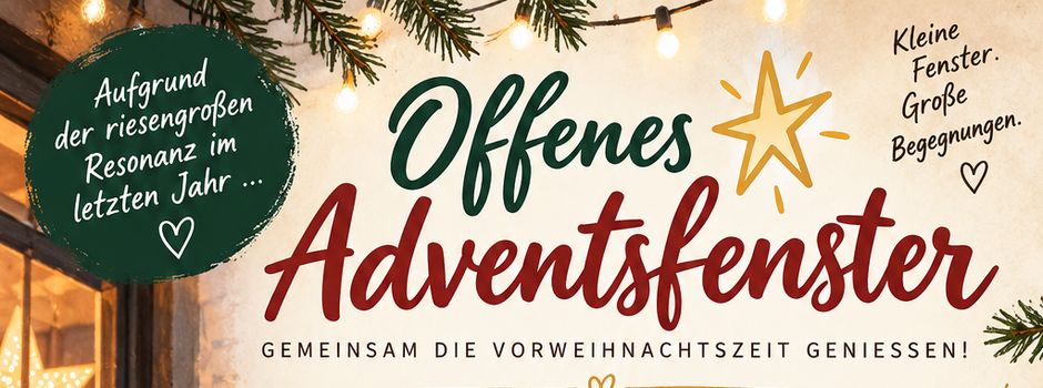 Offenes Adventsfenster 