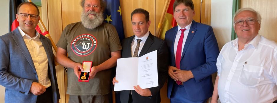 Verdienstmedaille „Flut 2021“ für Norbert Pott aus Saulheim und Jörg Rißmann aus Monsheim