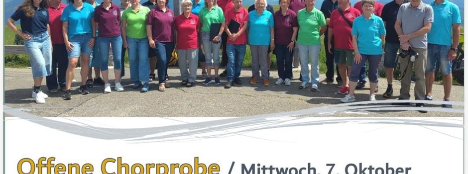 Einladung zur offenen Chorprobe