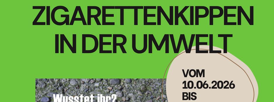 Ausstellung „Zigarettenkippen in der Umwelt“ in der Stadtbücherei
