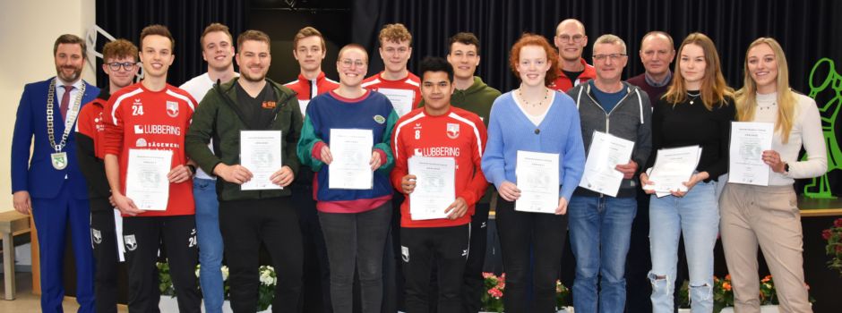 Sportlerehrung und Verleihung des Sportehrenbriefs an Bernhard Uphus