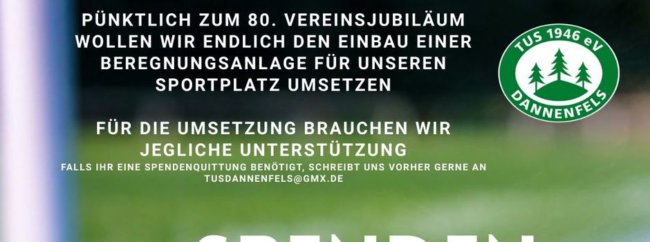 TuS Dannenfels startet Spendenaktion zum 80. Vereinsjubiläum