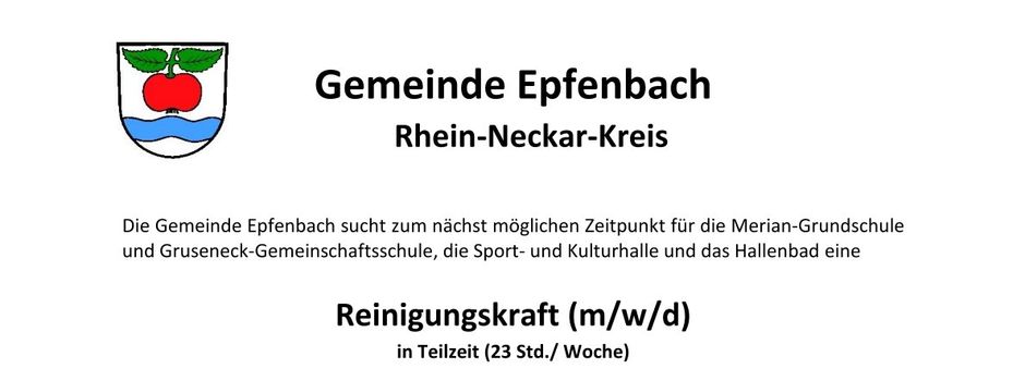 Stellenausschreibung Reinigungskraft