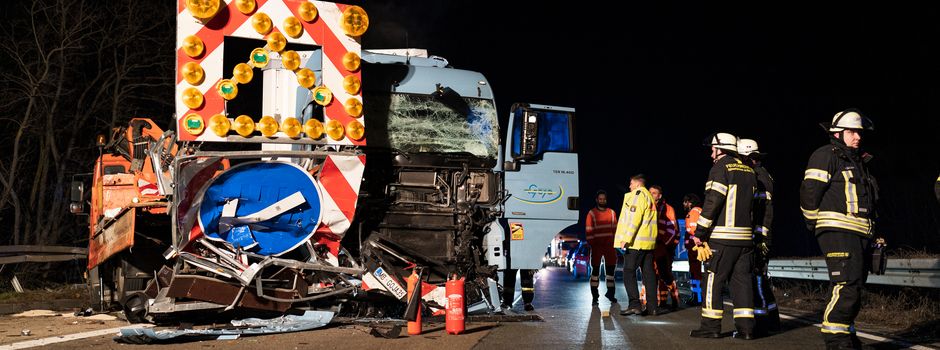 Betrunkener Lkw-Fahrer kracht auf A60 in Baustellensicherung