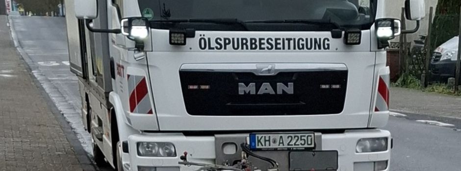 Erneut Ölspuren in den Seitenstraßen von Undenheim