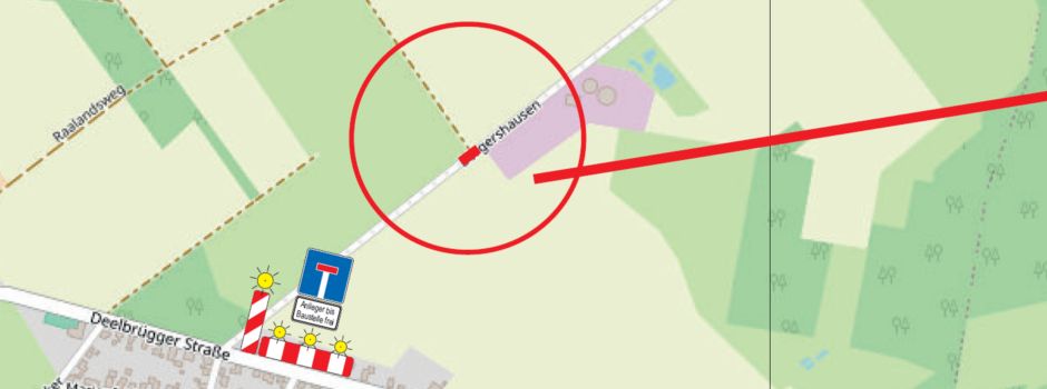 Vollsperrung vom 19.05. bis 31.05.2025: Fuhrenkampsweg/Börgershausen