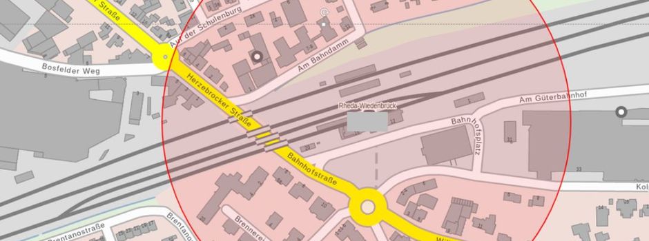Polizeieinsatz am Bahnhof Rheda-Wiedenbrück: Streckenabschnitt gesperrt