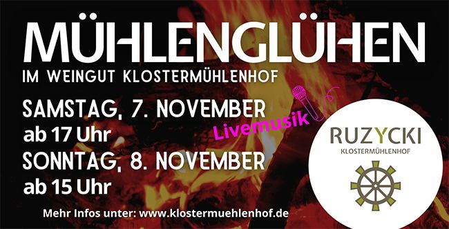 Herbstliche Atmosphäre: Klostermühlenhof lädt zum „Mühlenglühen“ ein