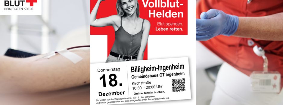 Blutspende in Billigheim-Ingenheim – Jeder Tropfen hilft!