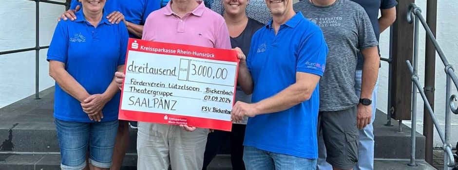 Bickenbacher „Saalpänz“ spenden an Förderverein Lützelsoon