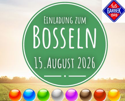 Einladung zum Bosseln 15.08.2026