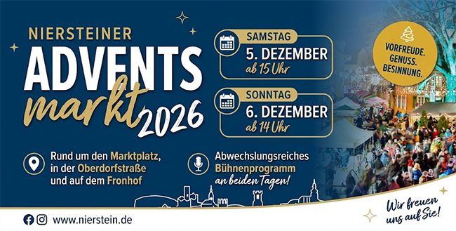 Vorfreude in Nierstein: Adventsmarkt öffnet am ersten Dezemberwochenende