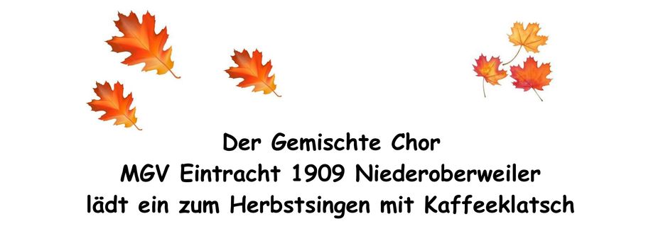 Herbstsingen in Burgbrohl-Weiler: Musik und Kaffee genießen