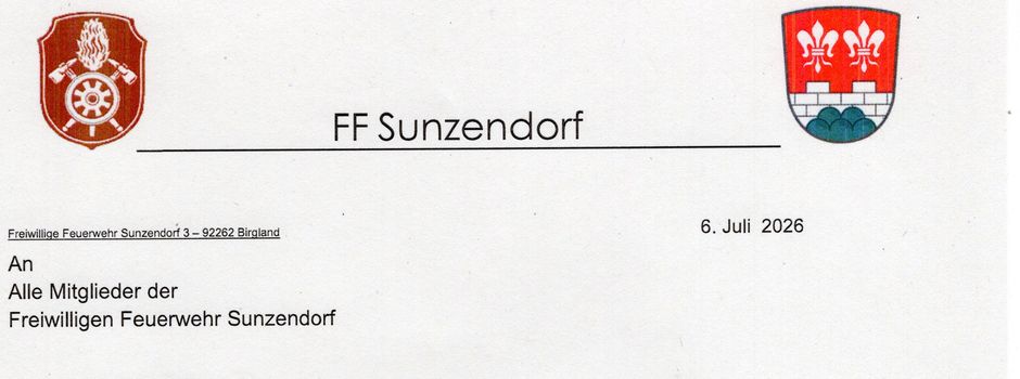 Jahreshauptversammlung der FF Sunzendorf