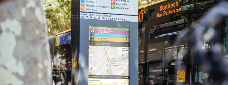 Jetzt 100 Mobilitäts-Infosäulen in Mainz in Betrieb