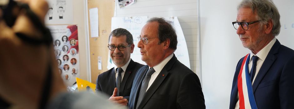 Besuch des ehemaligen französischen Präsidenten François Hollande in Colmen