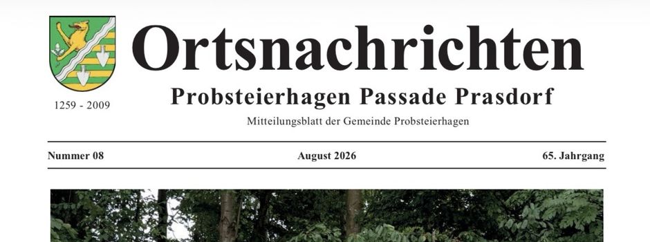 Ortsnachrichten August 2026