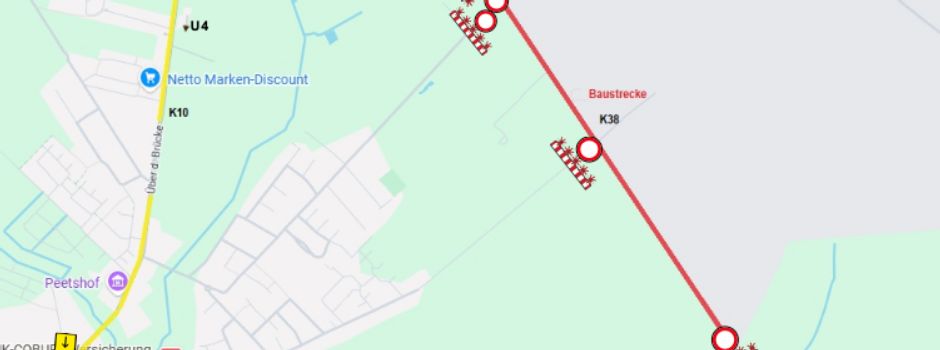 Baumaßnahme an der Kreisstraße 38
