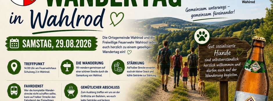 Wandertag in Wahlrod – Jetzt anmelden! 