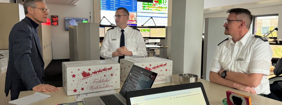 Landrat besucht Rettungswachen, Polizeibezirksdienste & Polizeiwachen: Einsatzzahlen auf Vorjahrsniveau