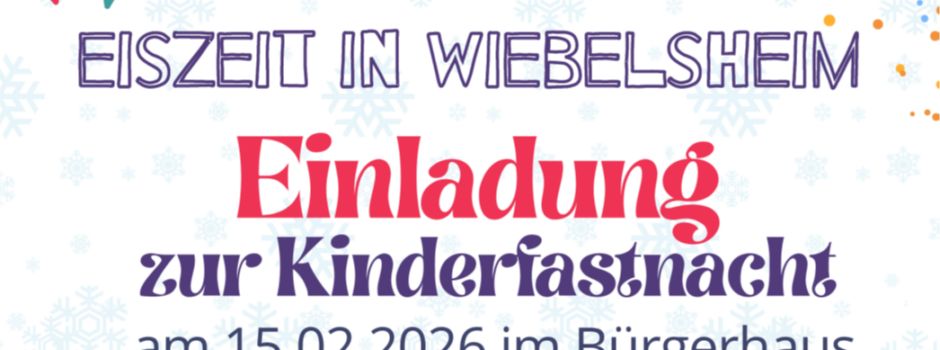 Einladung zur Kinderfastnacht