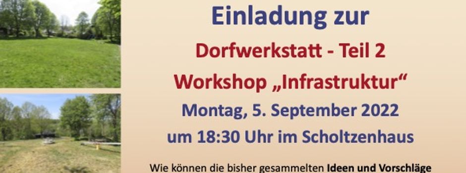 Dorfwerkstatt „Infrastruktur“ 5.9.22
