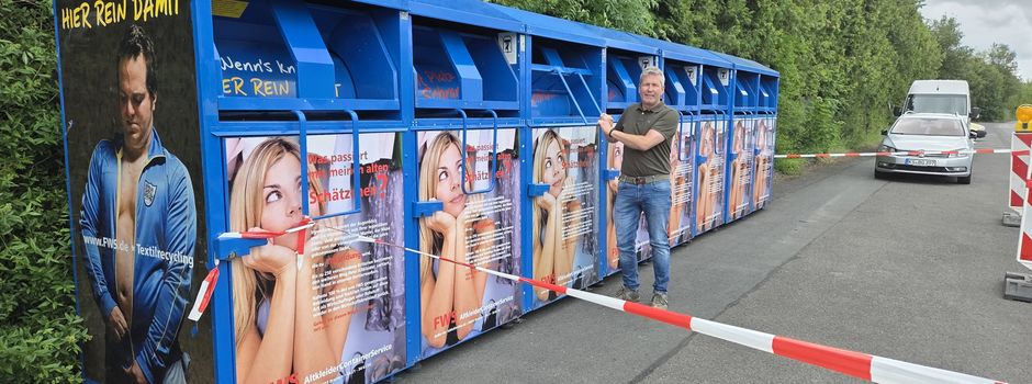 Neue Altkleidercontainer in der Industriestraße