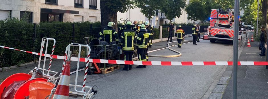 Kellerbrand in Wiesbaden: Strandkorb fängt Feuer