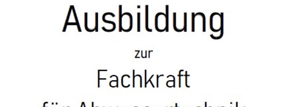 Ausbildungsberuf Fachkraft für Abwassertechnik