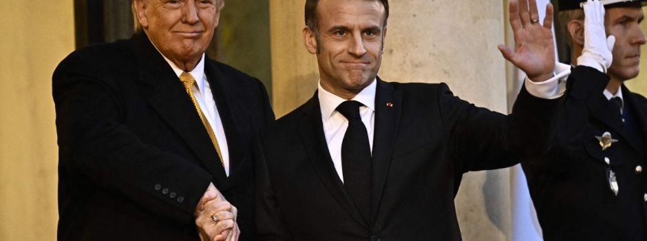 Macron empfängt Trump im Élysée-Palast in Paris