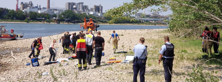 Wahrscheinliche Schlägerei am Rheinufer mit schlimmen Folgen