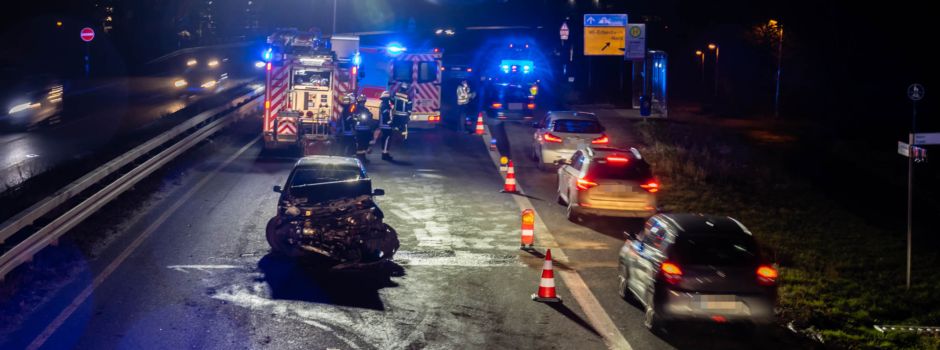 Schwerer Unfall auf der B455