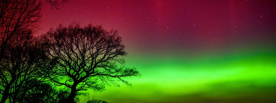 Magisches Naturschauspiel über Hohn - Polarlichter verzaubern den Nachthimmel