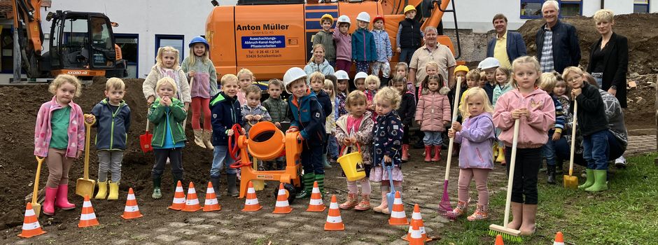 Spatenstich für den Anbau der Kita Pusteblume