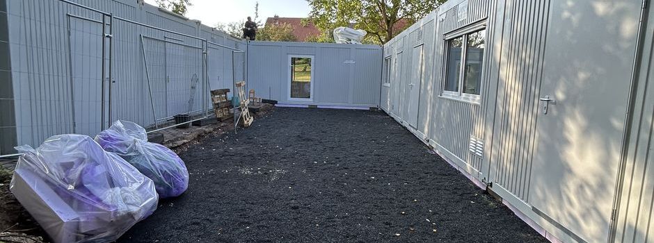 Container für die Kita aufgestellt