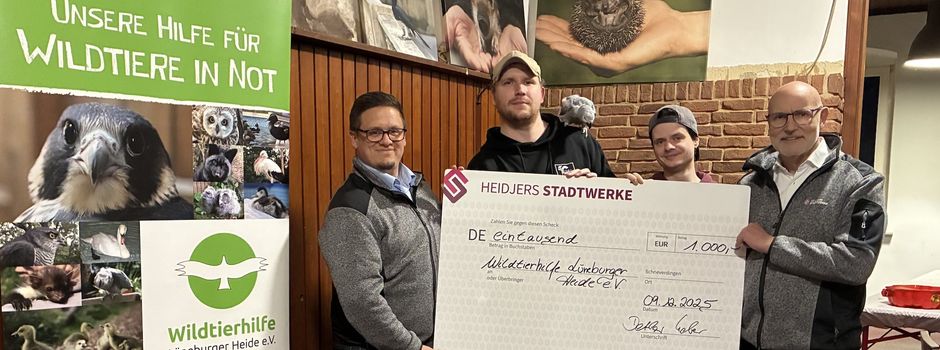 Heidjers Stadtwerke unterstützen Wildtierhilfe Lüneburger Heide