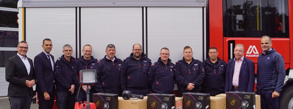 Hochwertiges LED-Beleuchtungssystem und moderne Wärmebildkamera für die Feuerwehren der VG Eich von der Sparkassen Versicherung