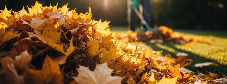 Laubharken auf dem Peetshof