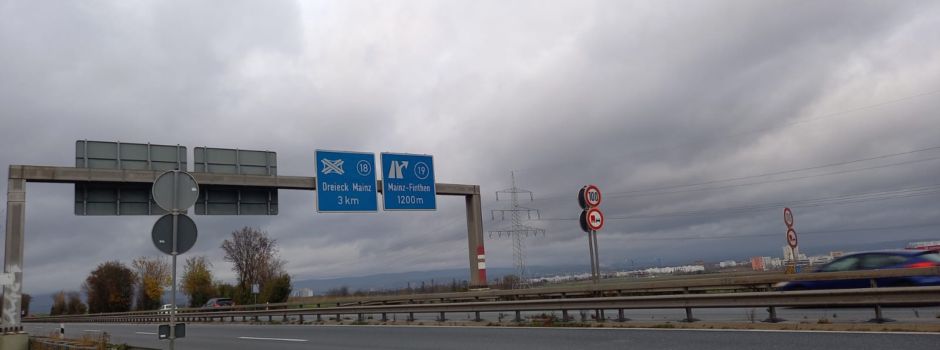 A60 zwischen Finthen und Dreieck Mainz am Donnerstag voll gesperrt